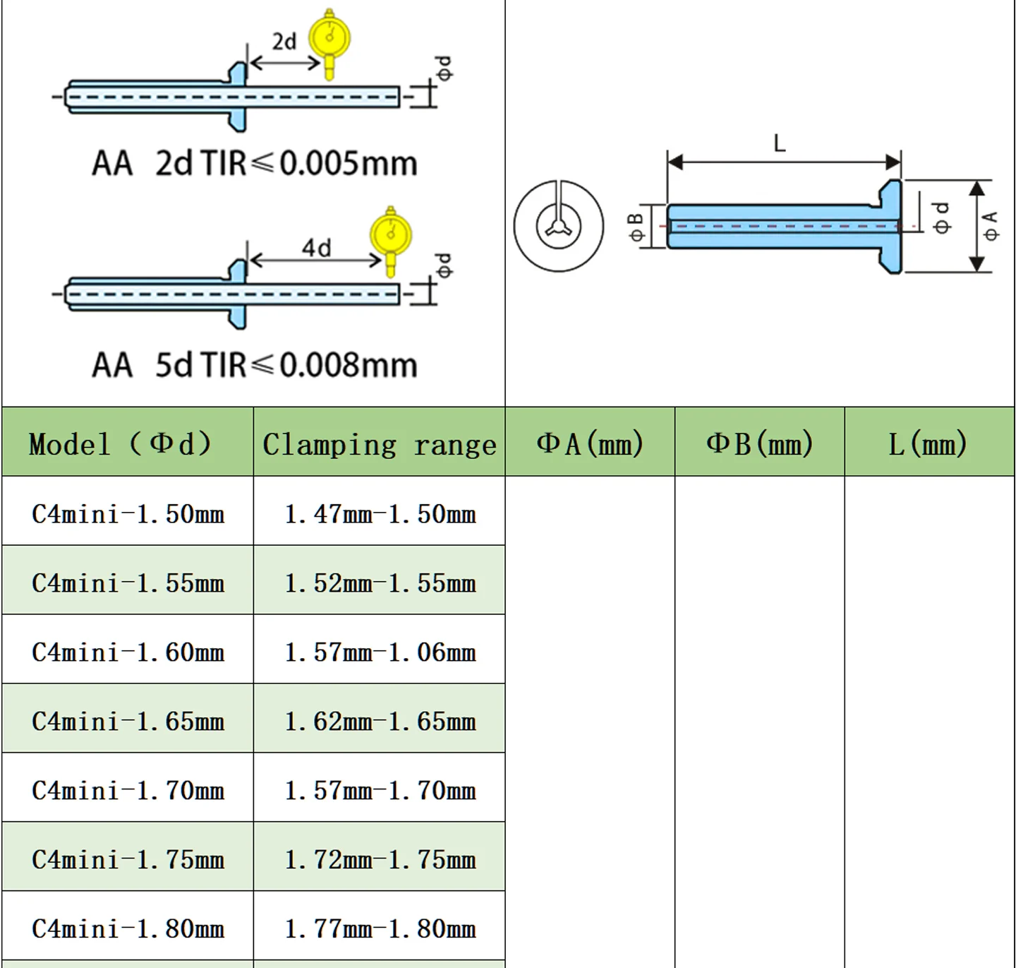 GDR C4 Mini-Spannzange, Spannzangenfutter mit kleiner Öffnung, ER-Spannzange, hohe Präzision 0,005 AA, ER11 ER16 ER20 ER25 ER32 C4 Spannzange, BT40 Werkzeughalter – Detail 4