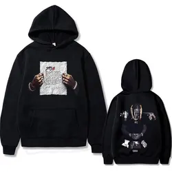 Rapper Lil Durk Double Sided Print Hoodie Men's Cool Streetwear Men Hip Hop Fashion Sweatshirts Male Vintage Oversized Hoodies