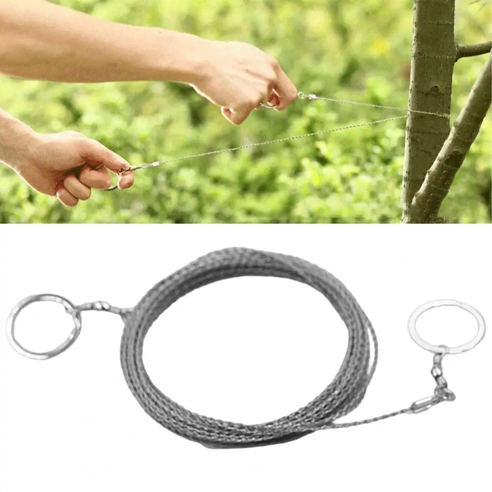 Outdoor Wire Saw Anti-rust Corrosion-resistant Camping Hand Saw Cutting Weed Survival Tool Stainless Steel Emergency Chainsaw