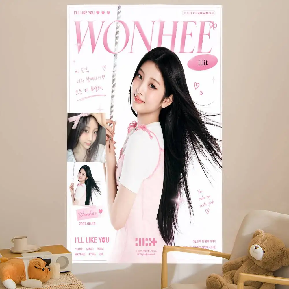 W-Wonhee I-Illit Hippie Wall Hanging Tapestries for Living Room Home Dorm Decor Art Home Decor