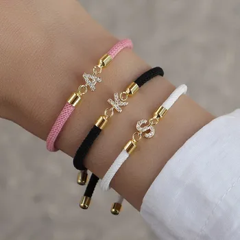 InitIal Heart Charm Letter Link Bracelet for Women Classic Letter A-Z Rope Chain Bracelet…