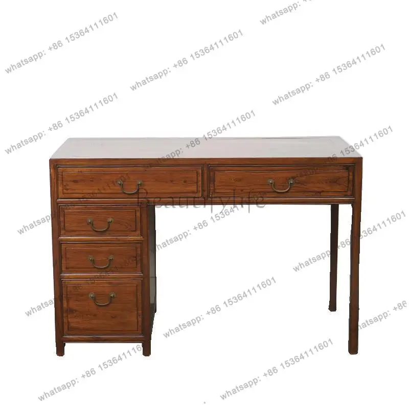 

Chinese antique solid wood calligraphy table log office writing desk computer desk