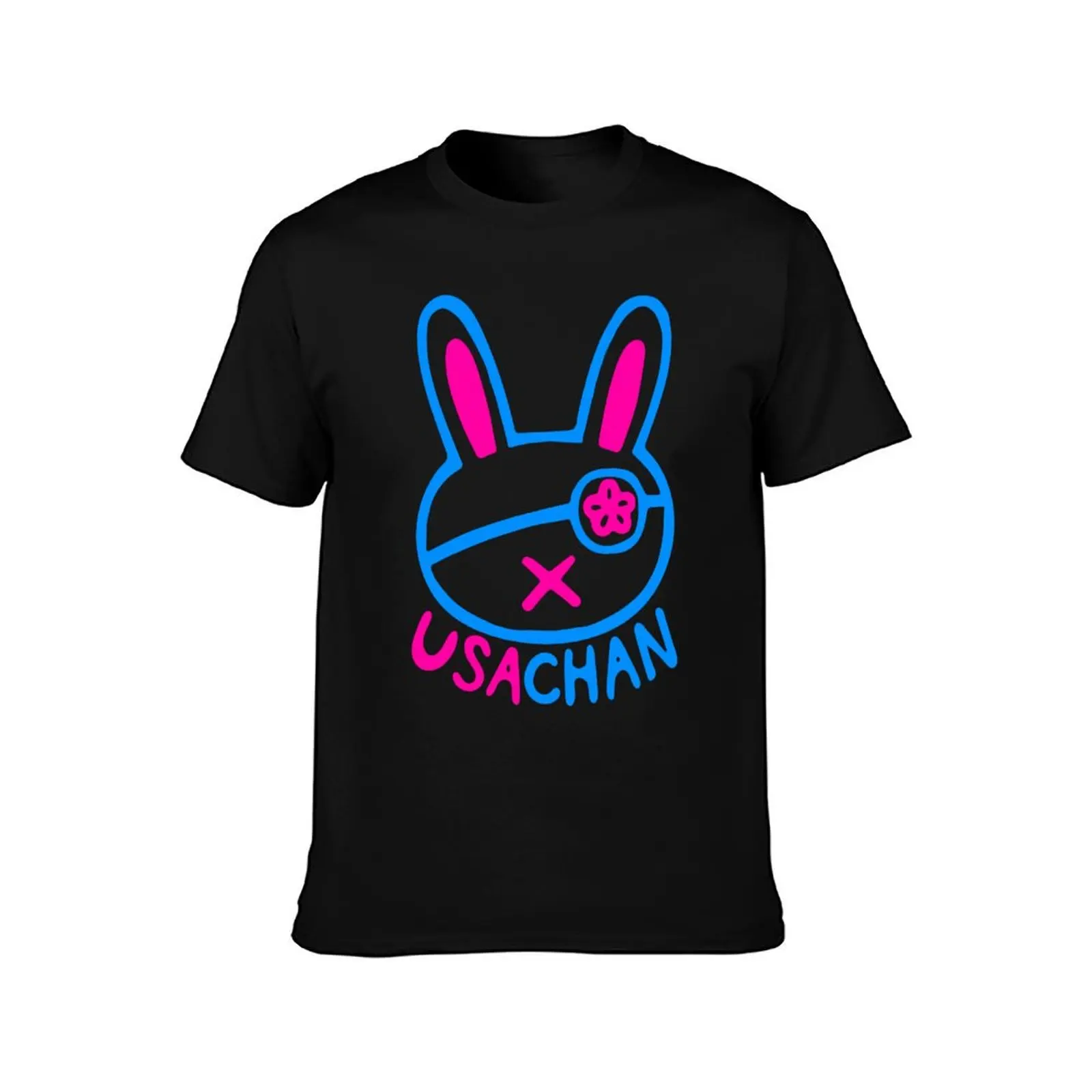 Usachan bunny Pink/Blue T-Shirt man t shirt tops boys whites customs men clothings