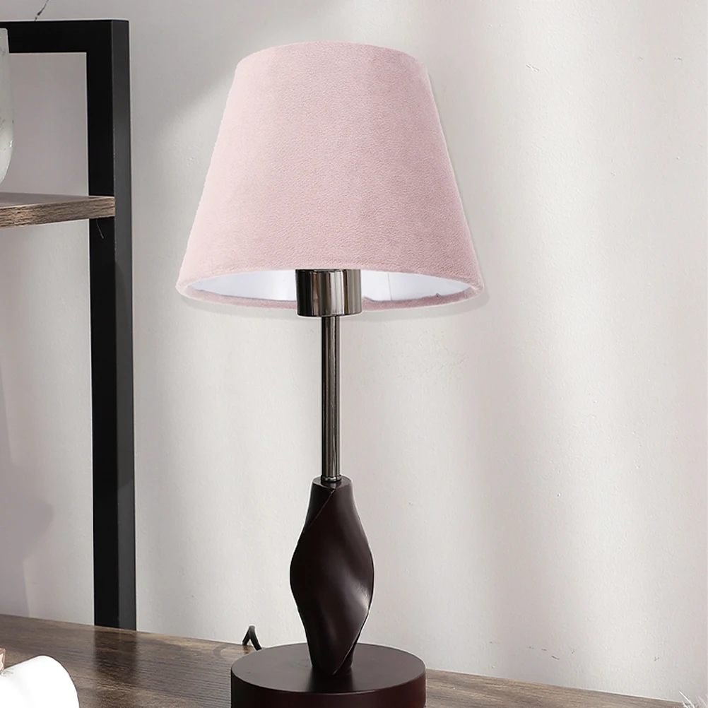 

2pcs Lampshade Accessories Velvet Small Desk Replacement Table Lamp Shades Light Covers for Indoor Lamps Practical Decorative