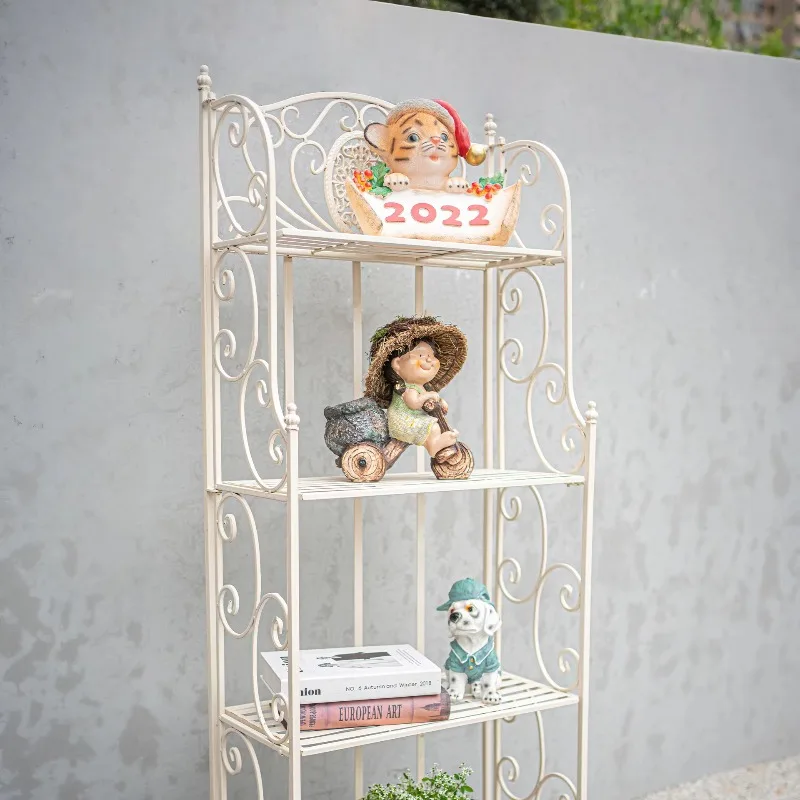 Professional manufacturers supply flower racks 4-layer metal foldable metal flower racks