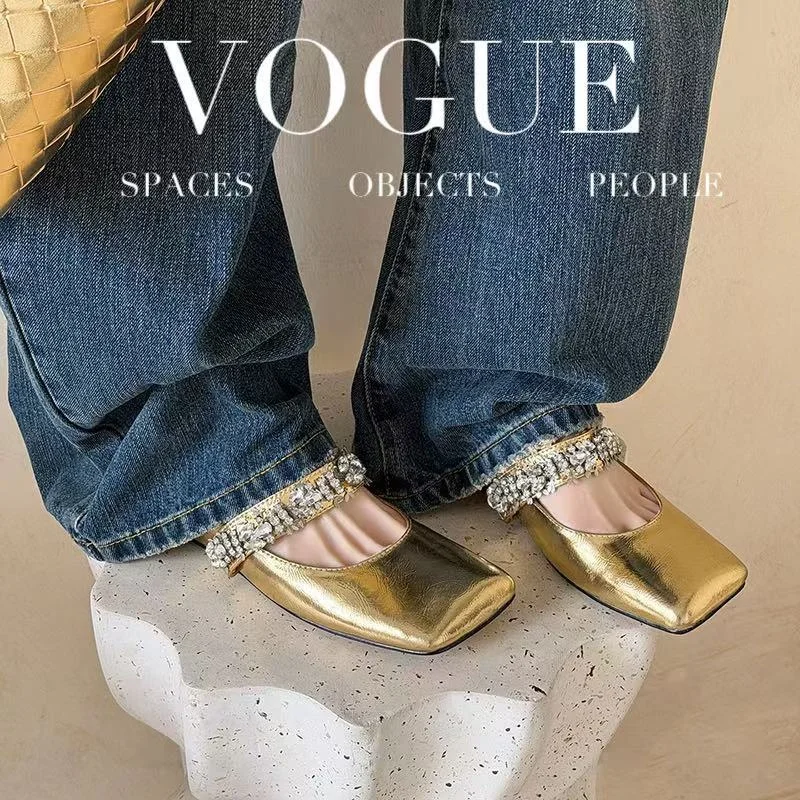 2026 new spring autumn women mules natural leather 22-24.5cm cowhide+sheepskin+pigskin square toe women sandals women shoes