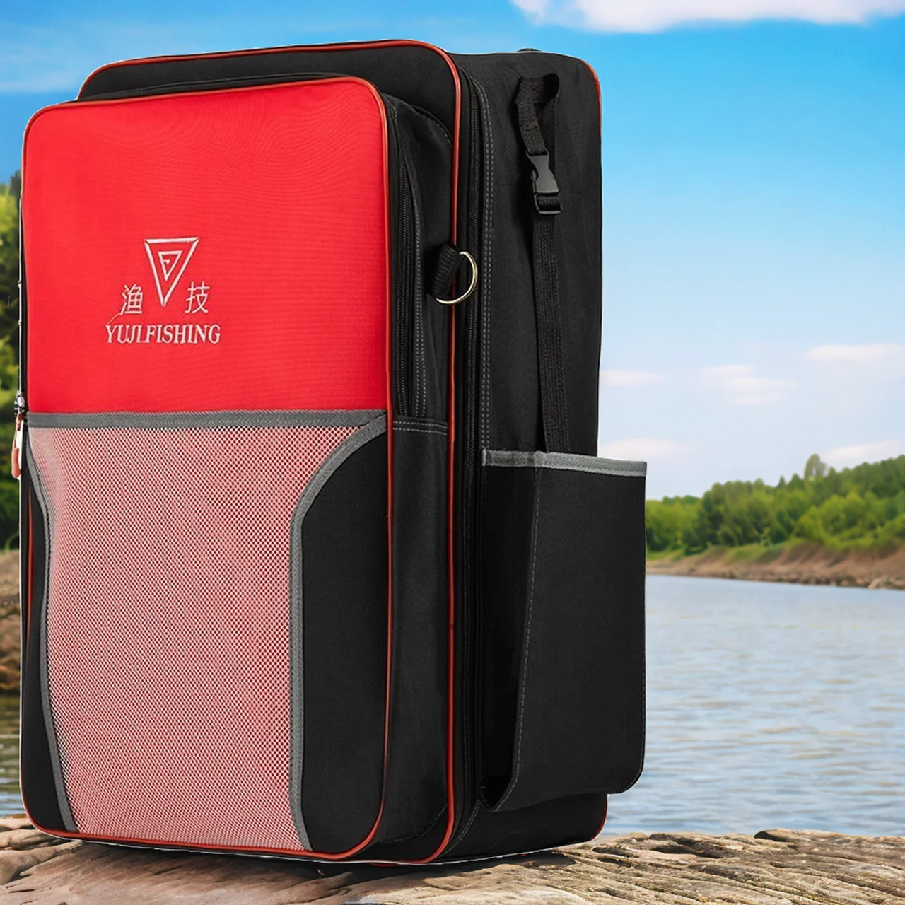 

Tackle Lure Waist Cover Fish Fishing Bag Men'S Backpack Rod Bags Case Accessories Box Crossbody Reel Equipment Sports Hard Tools
