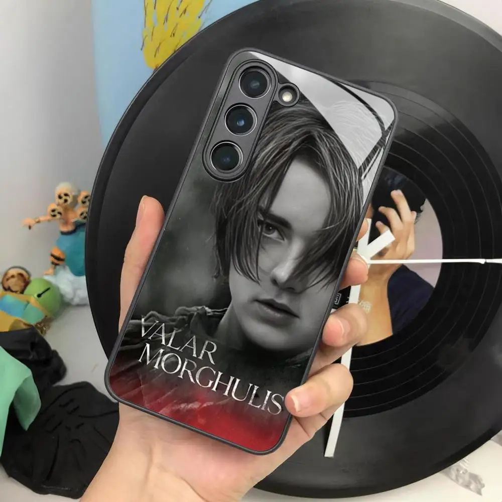 Valar Morghulis Phone Case For Samsung Galaxy S24 S23 S22 S20 S21 Note20 Ultra Plus Fe Colored Silver Cover