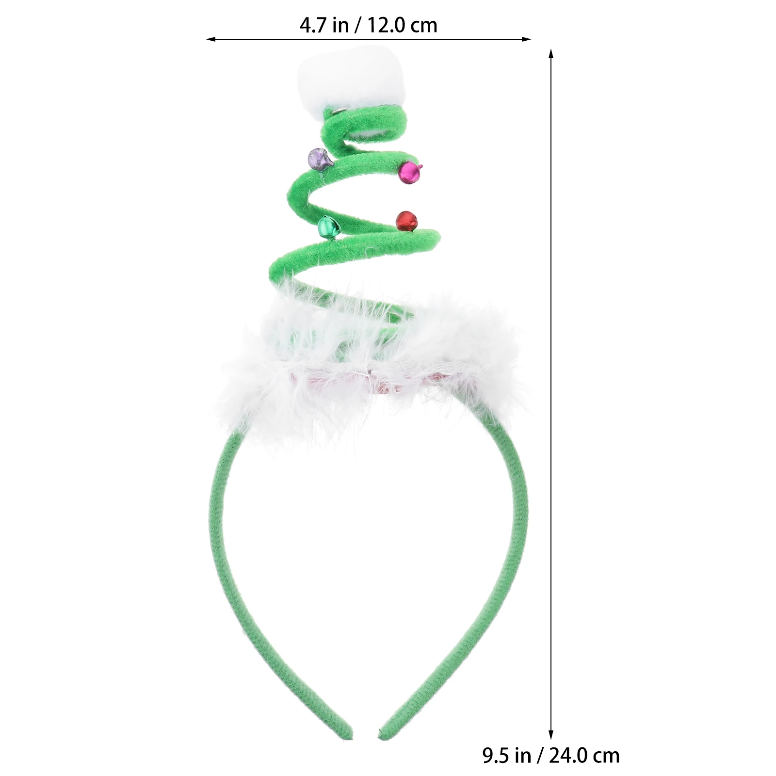 

Kids Christmas Hair Hoop Green Spring Hat for Girls Party Outfit Comfortable Design Festive Holiday Decoration