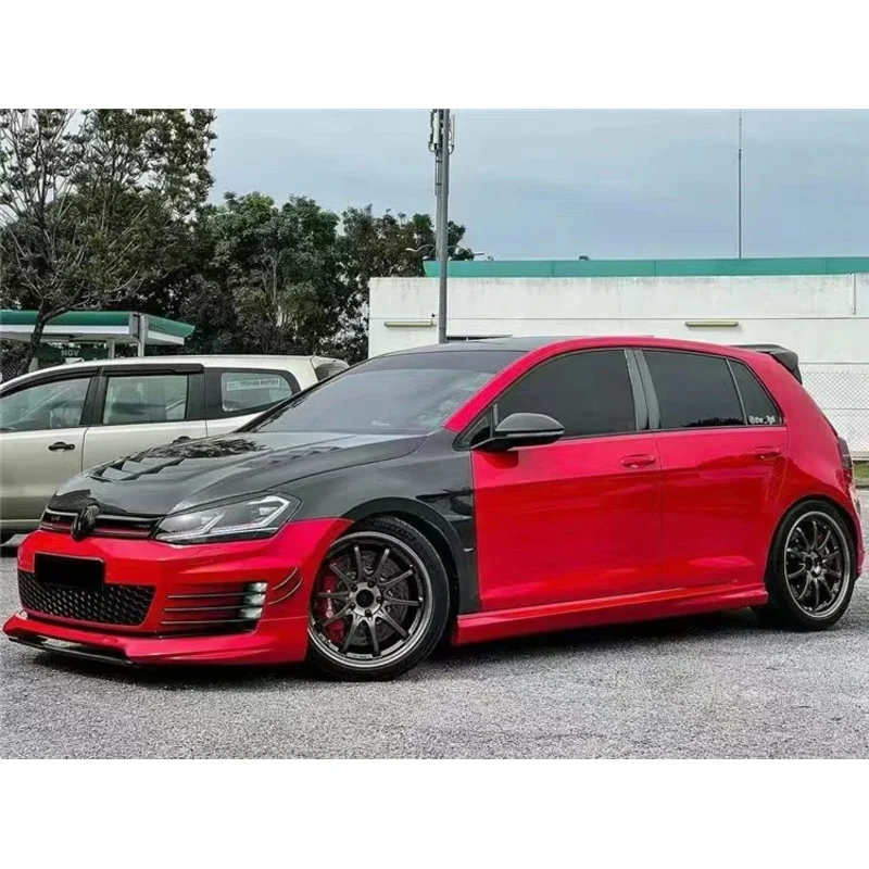 คาร์บอนไฟเบอร์สำหรับรถยนต์ Volkswagen 7 VII MK7 GTI R ปี 2014 - 2016 กระจังหน้าคาร์บอนไฟเบอร์แบบแห้ง