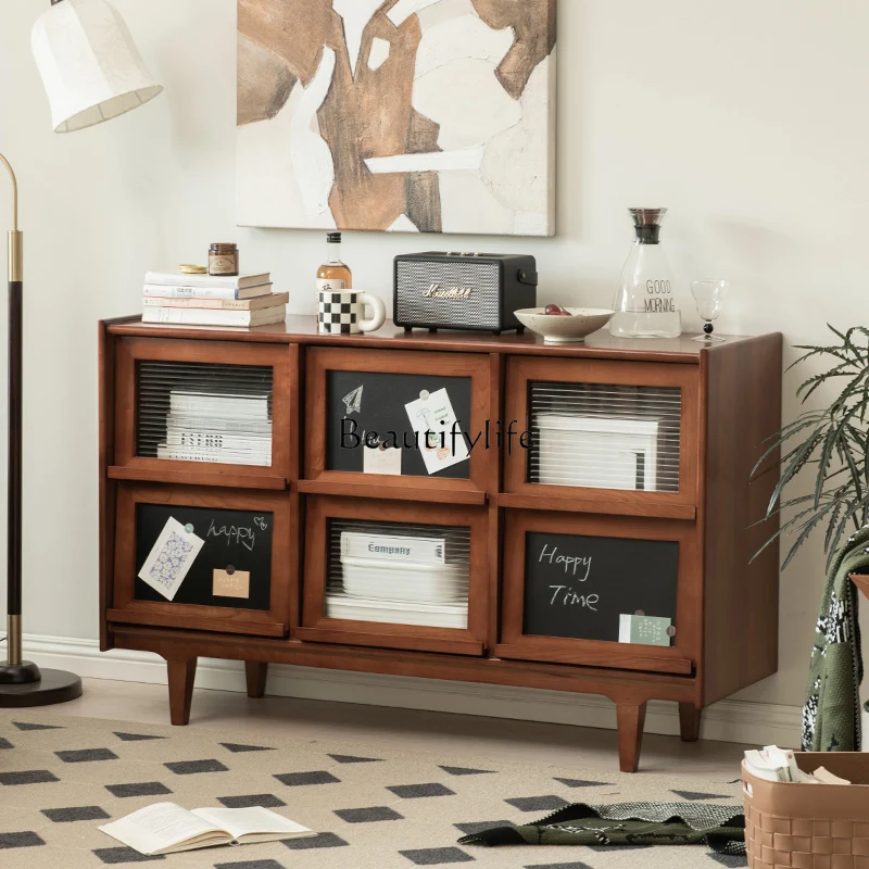 

*Nordic Japanese-style living room sofa storage locker retro locker