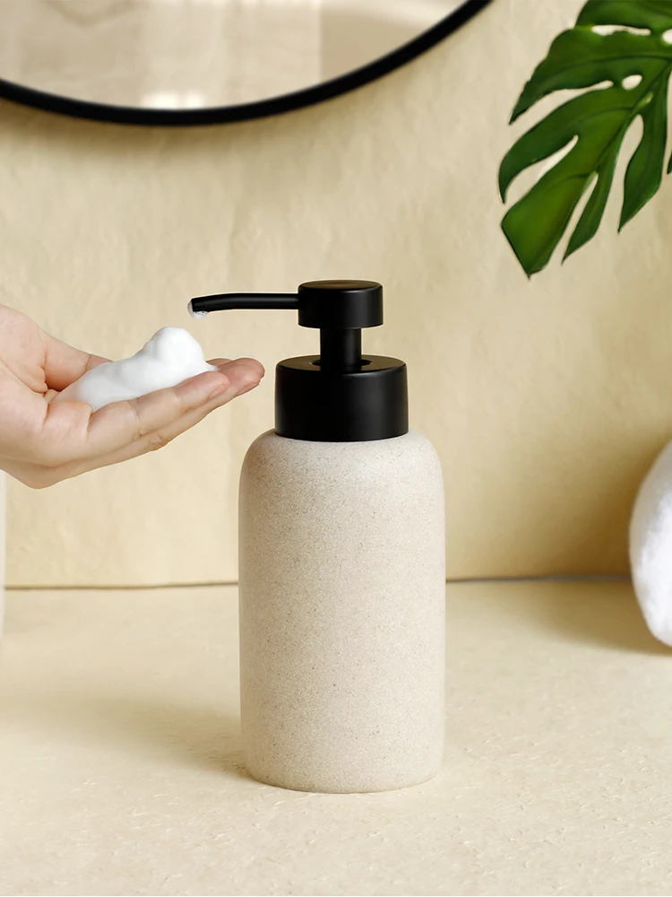 Foaming Bathroom Countertop Soap Dispensers Foaming Pump Bottles Refillable Foam Liquid Hand soap bottle for Bathroom Vanities