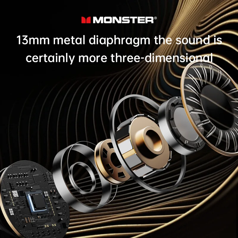Monster XKT26 TWS سماعة لاسلكية تعمل بالبلوتوث سماعات Hifi سماعات رأس ستيريو سماعة الألعاب الحد من الضوضاء سماعات أذن رياضية مع هيئة التصنيع العسكري