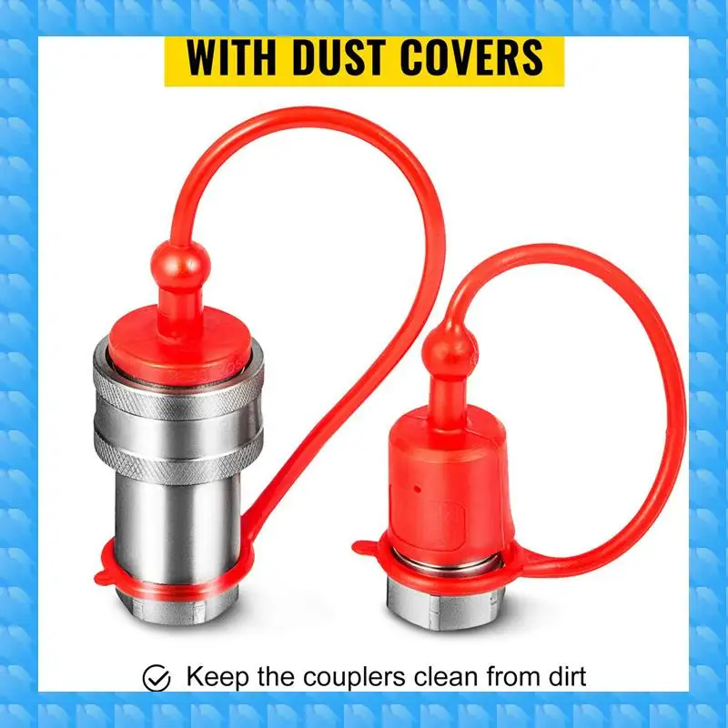 ETRT 4X LSQ-S4-04 1/2Inch NPT ISO5675 Hydraulic Quick Connect Tractor Hydraulic Coupler Agricultural Quick Disconnect