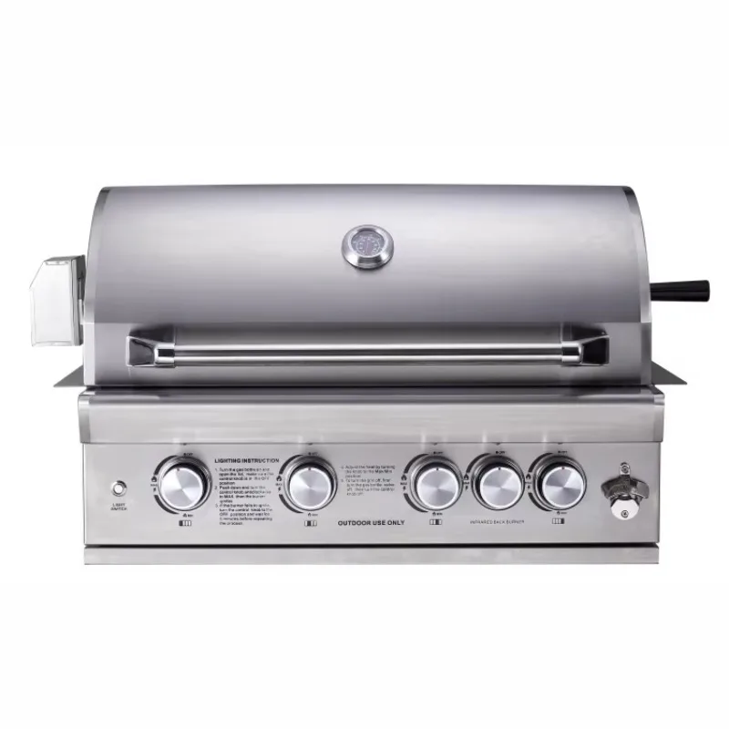 

Уличный газовый гриль-барбекю из нержавеющей стали 304, сверхпрочный, многофункциональный, двойного назначения (газ/уголь), для наружной кухни, встроенный, с функцией газовой плиты