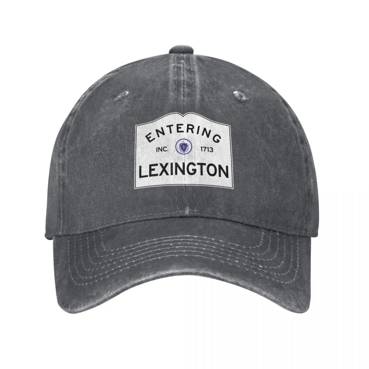 Entering Lexington Massachusetts - Commonwealth of Massachusetts Road Sign Baseball Cap Custom Cap Golf Cap Caps Women Men's