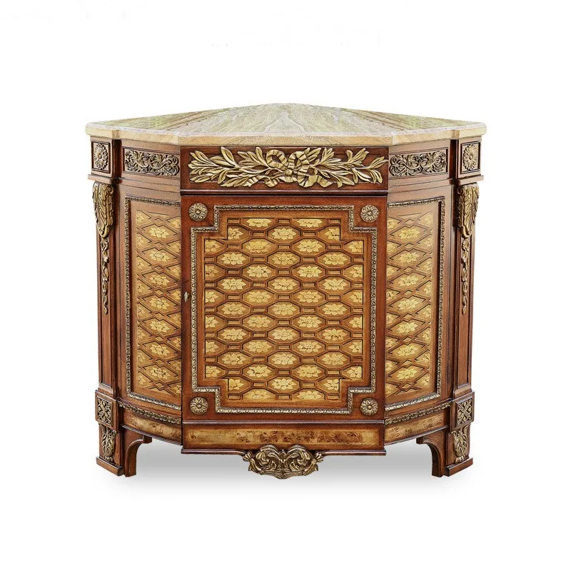 

European corner cabinet mahogany corner cabinet living room porch cabinet single door corner locker