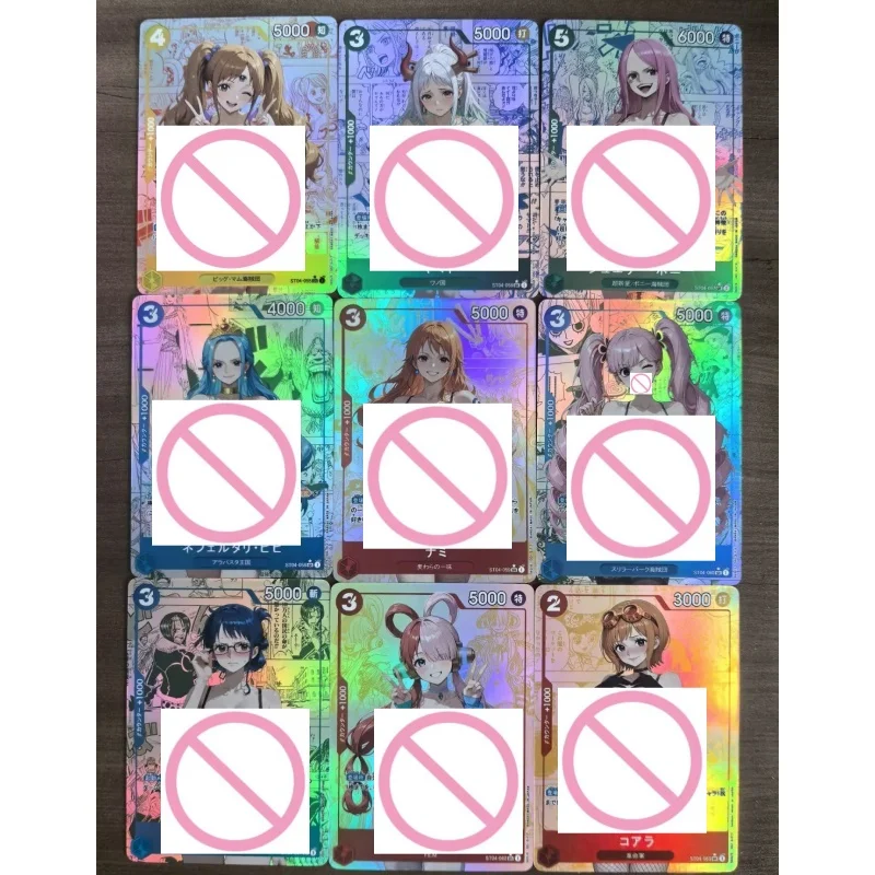 Diy Self-made One Piece Girl Charlotte Pudding Yamato Folding Flash Card Nefertari Vivi Nami Perona ACG Goddess Game Anime Card