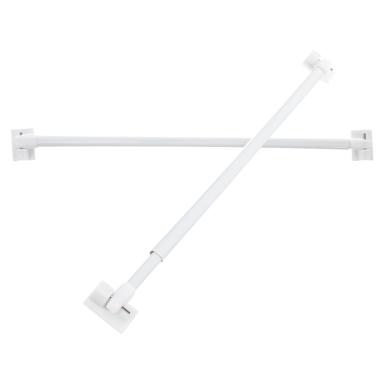 

2pcs Adhesive Hook Rod 30-45CM No Drilling Plastic Curtain Rod Bathroom Home Use Adjustable Stick Shower