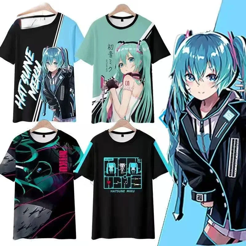 

Hatsune Miku character peripheral t-shirt cos anime cartoon should aid summer men and women couples with the same short sleeves