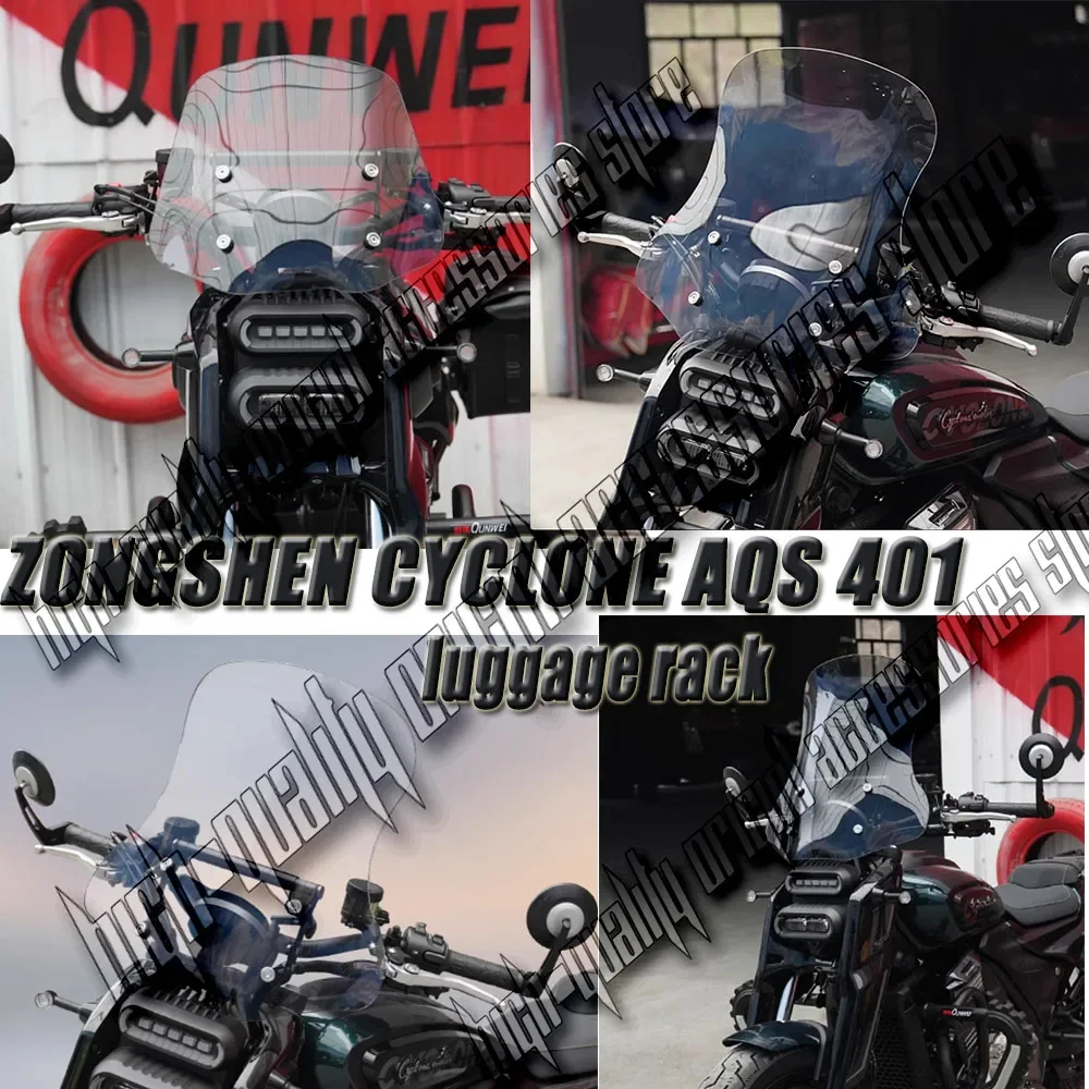 For ZONGSHEN CYCLONE AQS 401 AQS401 CYCLONEAQS401 Front Windshield Navigation Rod Guide Hood Windshield For Modification