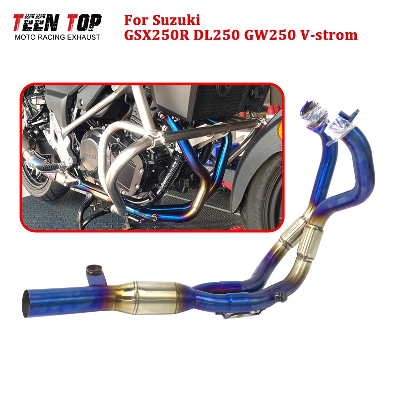

Motorcycle Exhaust Header For Suzuki GSX250R DL250 GW250 V-Strom Exhaust Front Link Pipe GSX 250R Exhaust Pipe OEM Escape Moto