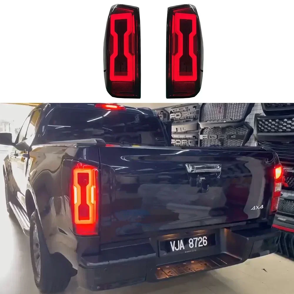 1 Pair Car Exterior Led Rear Light For 2021 2022  Mazda BT50 BT-50Tail Lamp Led Turn Signal Brake Day Light