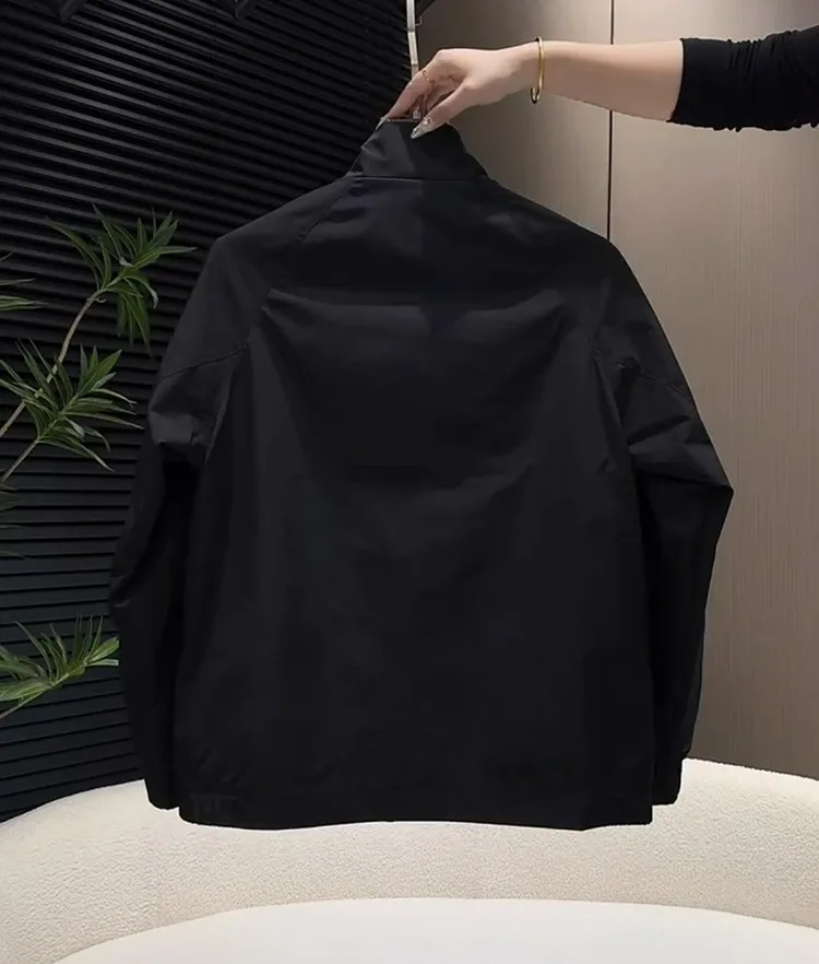 European-Style Fashion Stand-Collar Jacket for Men, Trendy Brand, Versatile & Casual, American-Style Men's Windbreaker, High-End