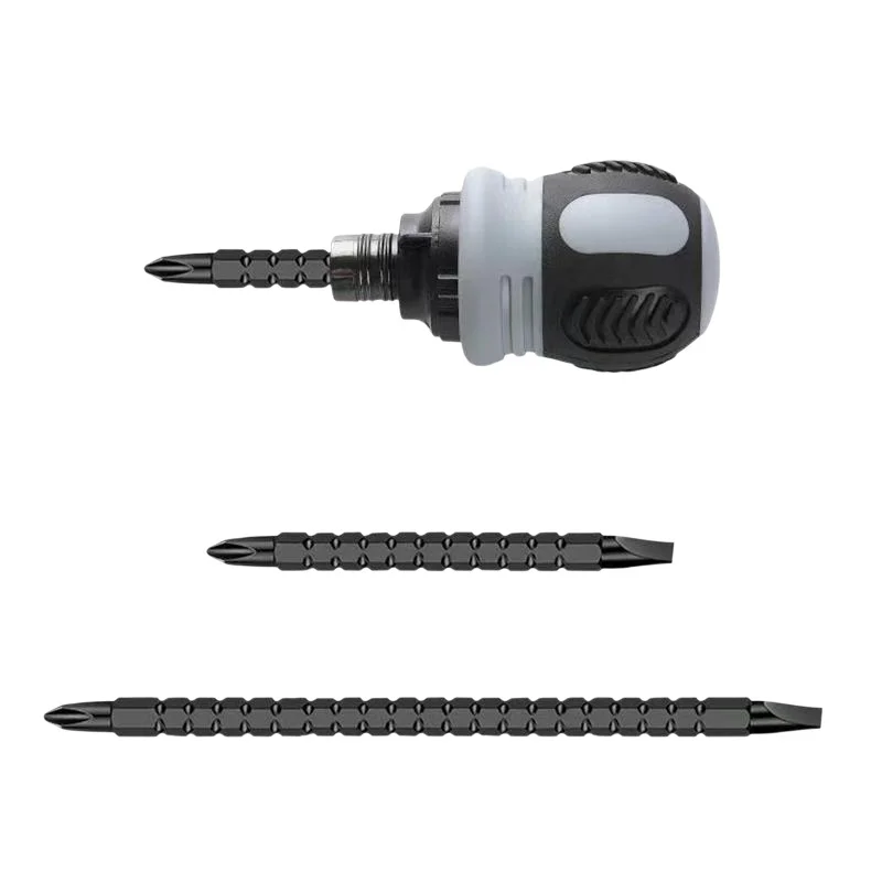 Ratchet Screwdriver Set Dual-Purpose Short Shaped Radish Head Screwdriver High Hardness Labor-Saving Screwdriver DIY Tools