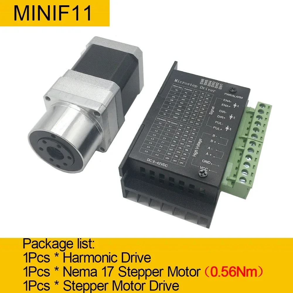 NONE Mini Harmonic Drive Schrittmotor Kit Hochpräzises Roboter-Manipulator-Armgelenk, drehbare Plattform, Cam Divider, 4 Achsen, DD-Motor 6