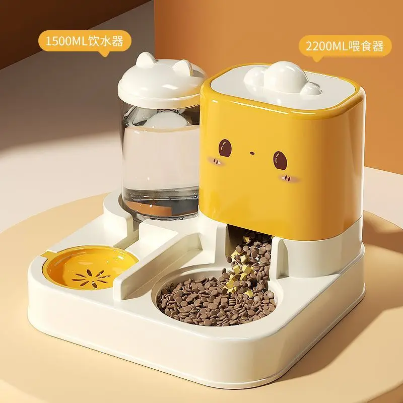 Sanrio kawaii cat food automatic feeding water dispenser all-in-one machine cute recycling pet water dispenser gift wholesale