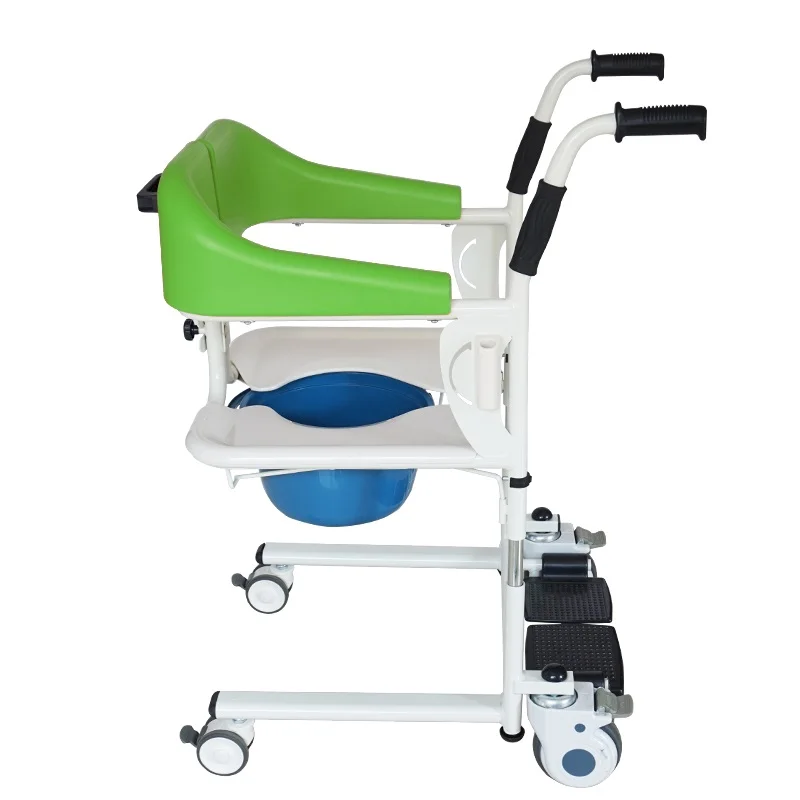 

Hot Sale Manual Patient Transfer Chair Lift with Toilet Commode For Elderly Disabled