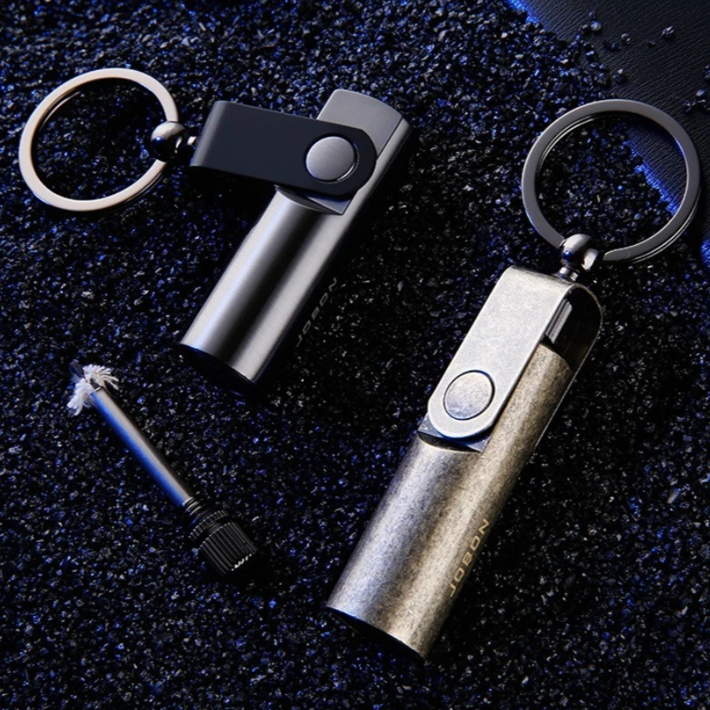 Jobon Waterproof 10000 Matches Oil Lighter with Keychain Matchstick Metal Lighter Outdoor Survival Tool Smoking Accessories