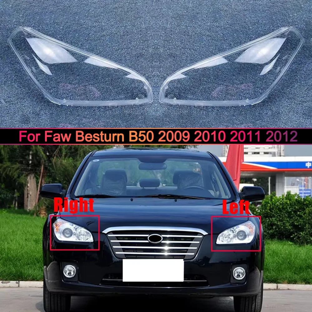 

For Faw Besturn B50 2009 2010 2011 2012 Headlamp Housing Transparent Mask Cover Headlight Shell Plexiglass Replace Original Lens