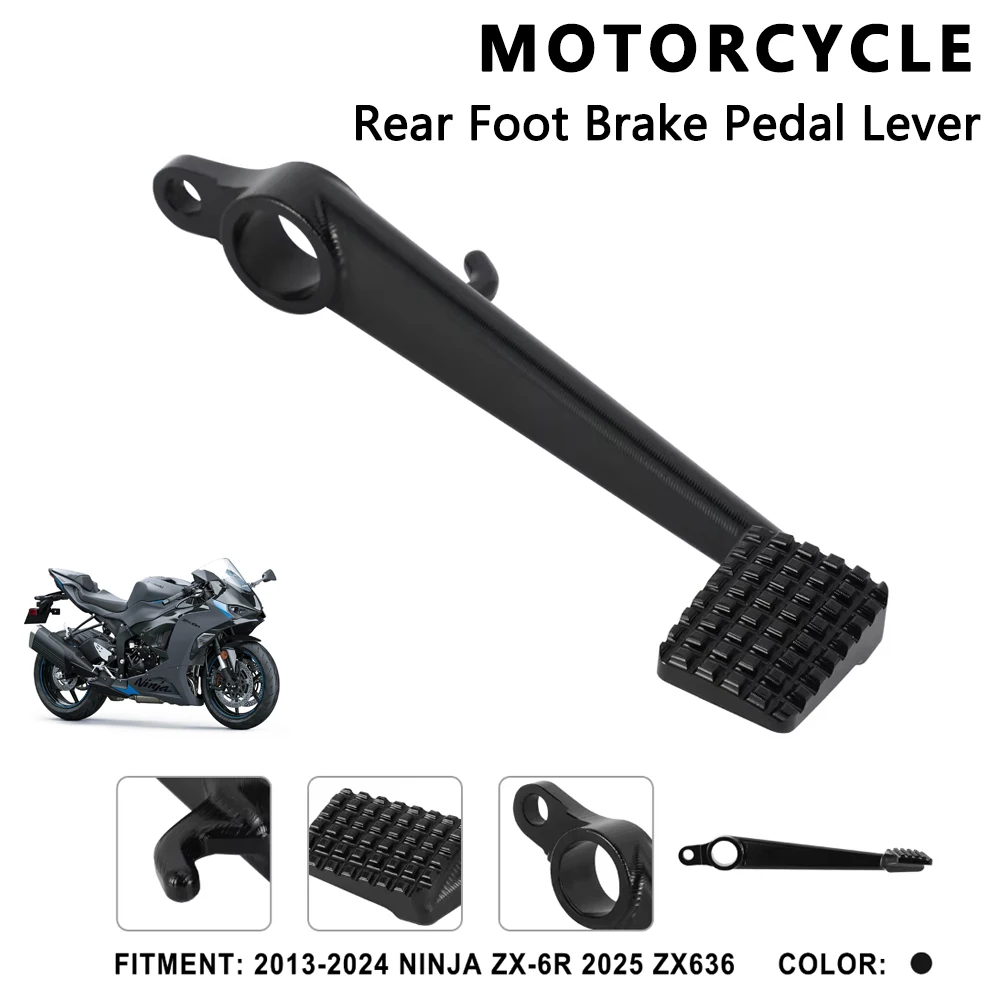CNC Hinten Fuß Bremspedal Hebel Motorrad Zubehör Für Kawasaki NINJA ZX6R 2013-2024 ZX636 2025 Moto Street Bike Aluminium
