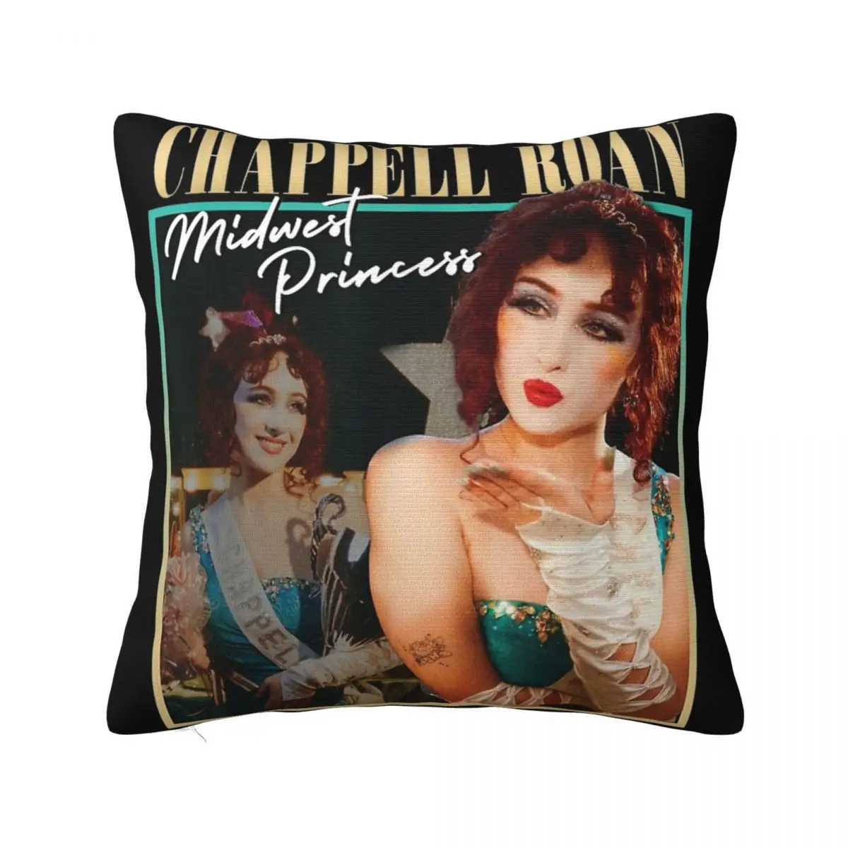 Retro Chappell Roan Singer Bootleg Pillowcase Soft Cushion Cover Decor Midwest Princess Throw Pillow Case Cover Living Room