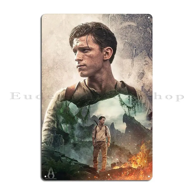 Uncharted Movie Metal Plaque Poster Cave Bar Designing Garage Design Tin Sign Poster