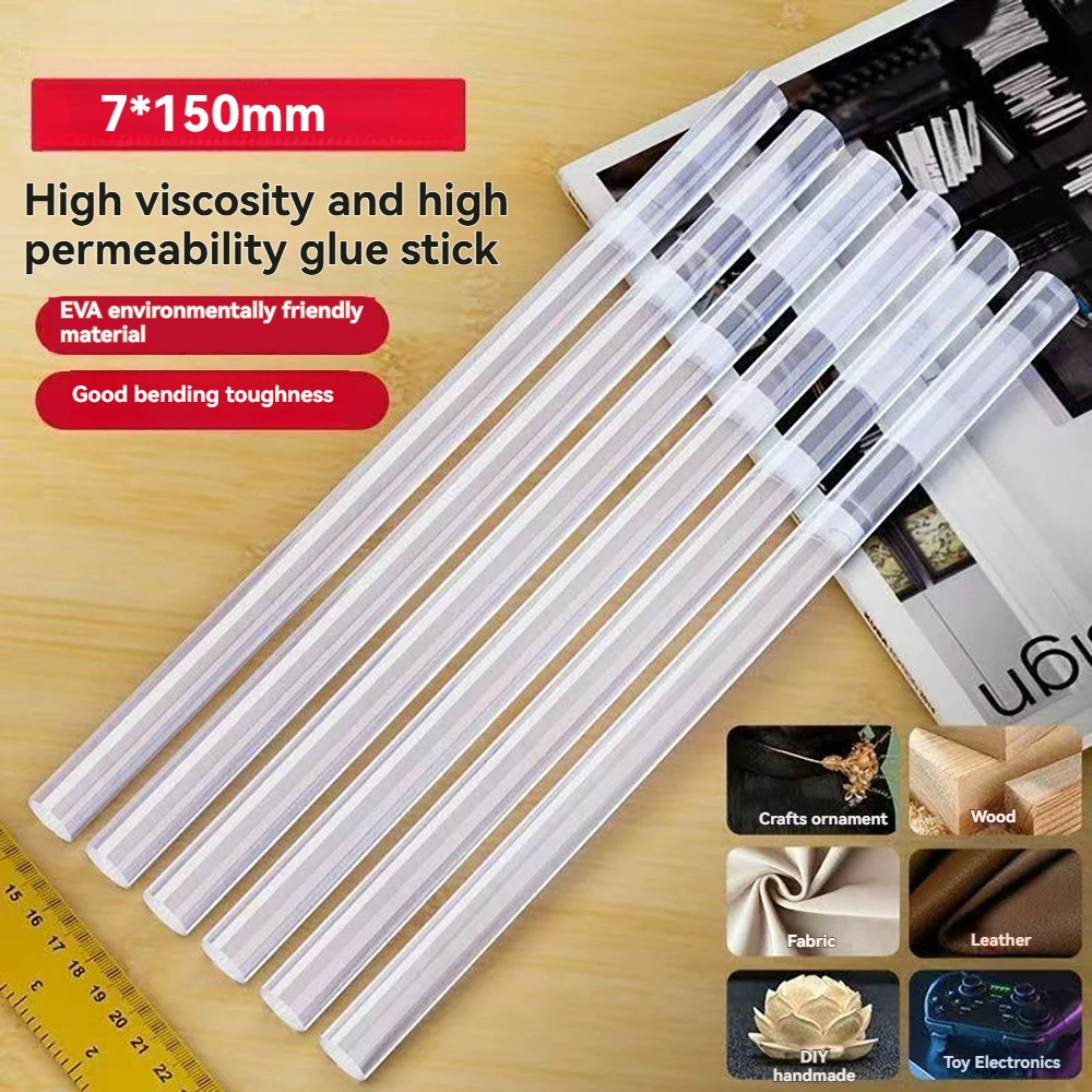 10/20/30/50PCS 7mmx150mm Strong Adhesive Transparent Hot Melt Glue Sticks for Electric Glue Gun DIY Craft Hand Repair Kits