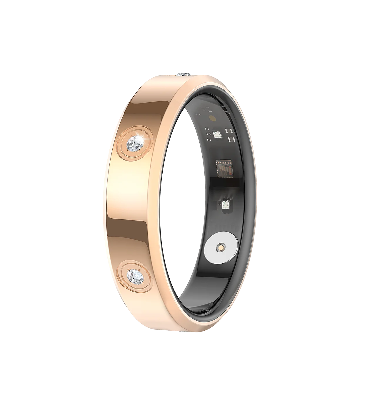 HR01 Unisex Smart Ring Health Fitness Tracker with Monitor Sleep Tracking Notification Alerts for iOS Android with charging case