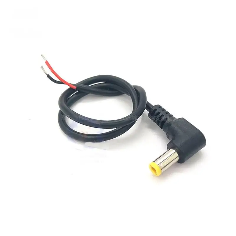 1/5PCS, 30cm Long 90-Degree DC Power Connector, 5.5x2.5mm/2.1mm Male Plug