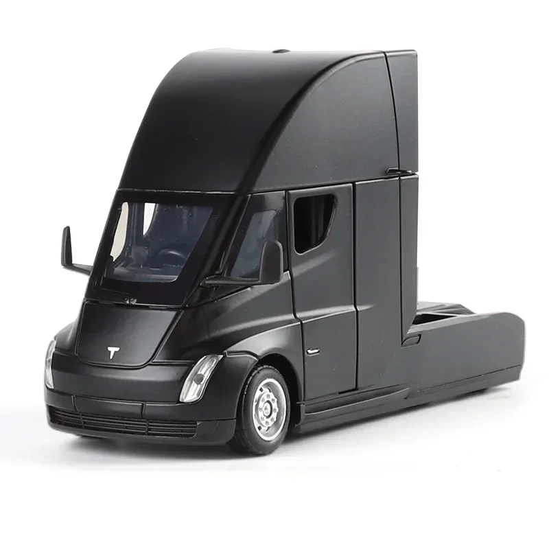 1:32 Tesla SEMI Truck Head Alloy Car Diecasts & Toy Vehicles Metal Toy Car Model Sound and light Collection Kids Toy