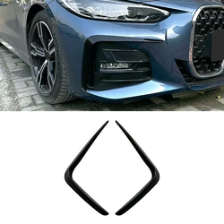 For BMW 4 series G22 G23 G26 M Sport 2020+ Front Bumper Spoiler Splitter Air Vent Fog Lamp Grille Trim