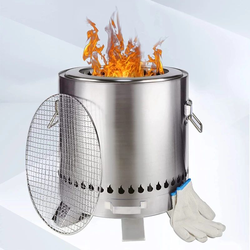 Portable Bbq Grill Outdoor Stainless Steel Grill Multi-Function Stove Smokeless Grill