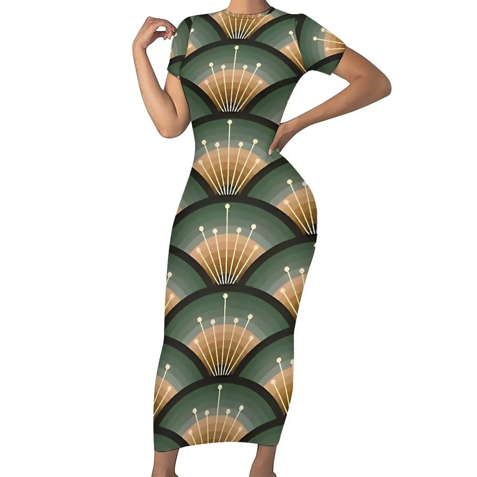 Japanse Seigaiha vintage jurk korte mouw streetwear maxi-jurken club bodycon jurk dames ontwerp oversized kleding