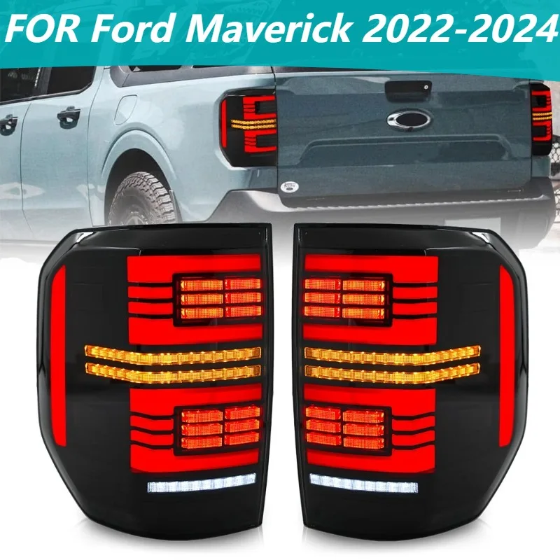 

Светодиодный задний фонарь для Ford Maverick 2022-2024, последовательный задний фонарь в сборе