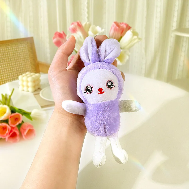 18-19cm 40pcs Wholesale Cute Little Rabbit Kindergarten Children Plush Keychain Toy Pendant Gift Activity