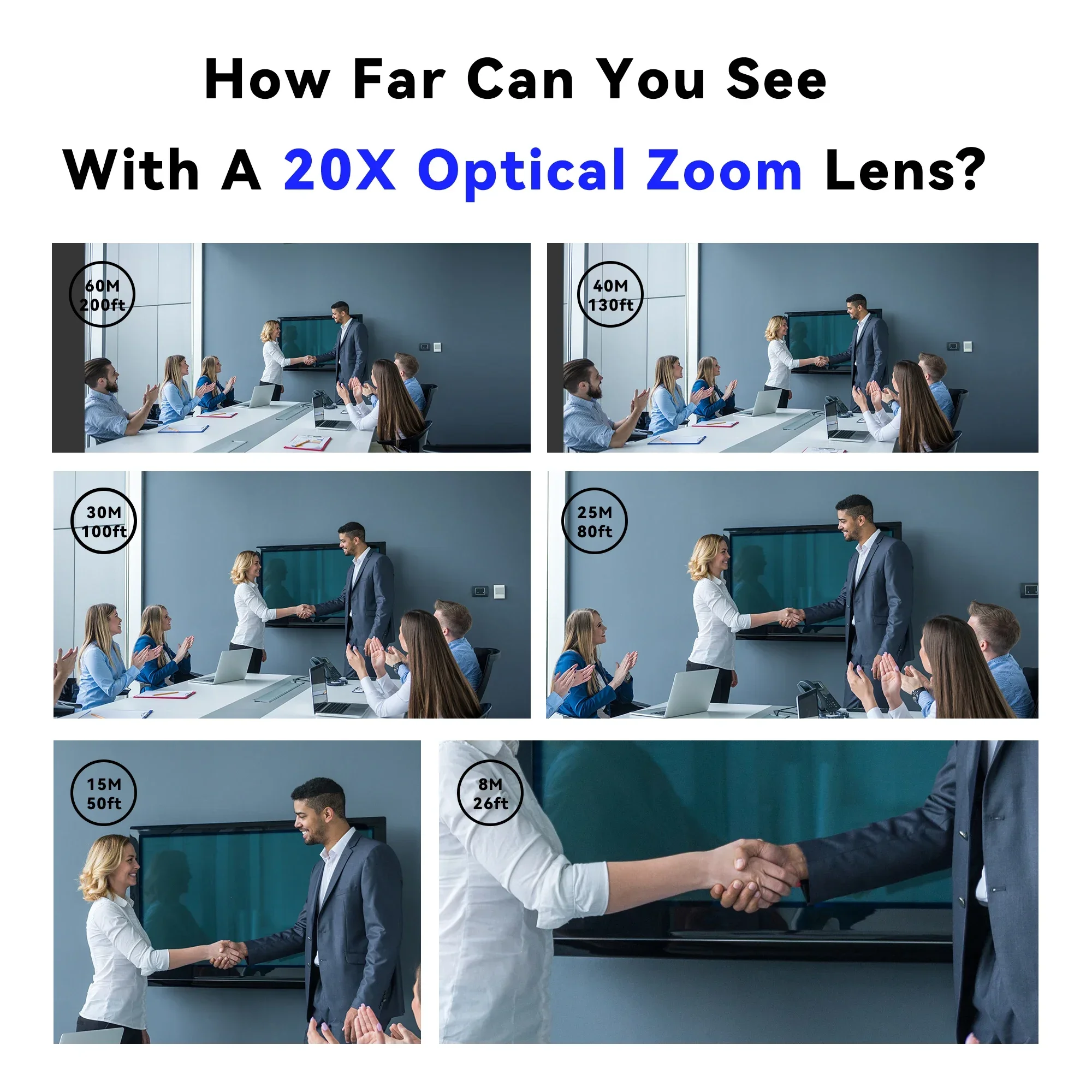 2025 NDI PTZ Camera 20x Optical Zoom 8x Digital Zoom USB 3.0, HDMI, RJ45, SDI and Controller Video Conference System