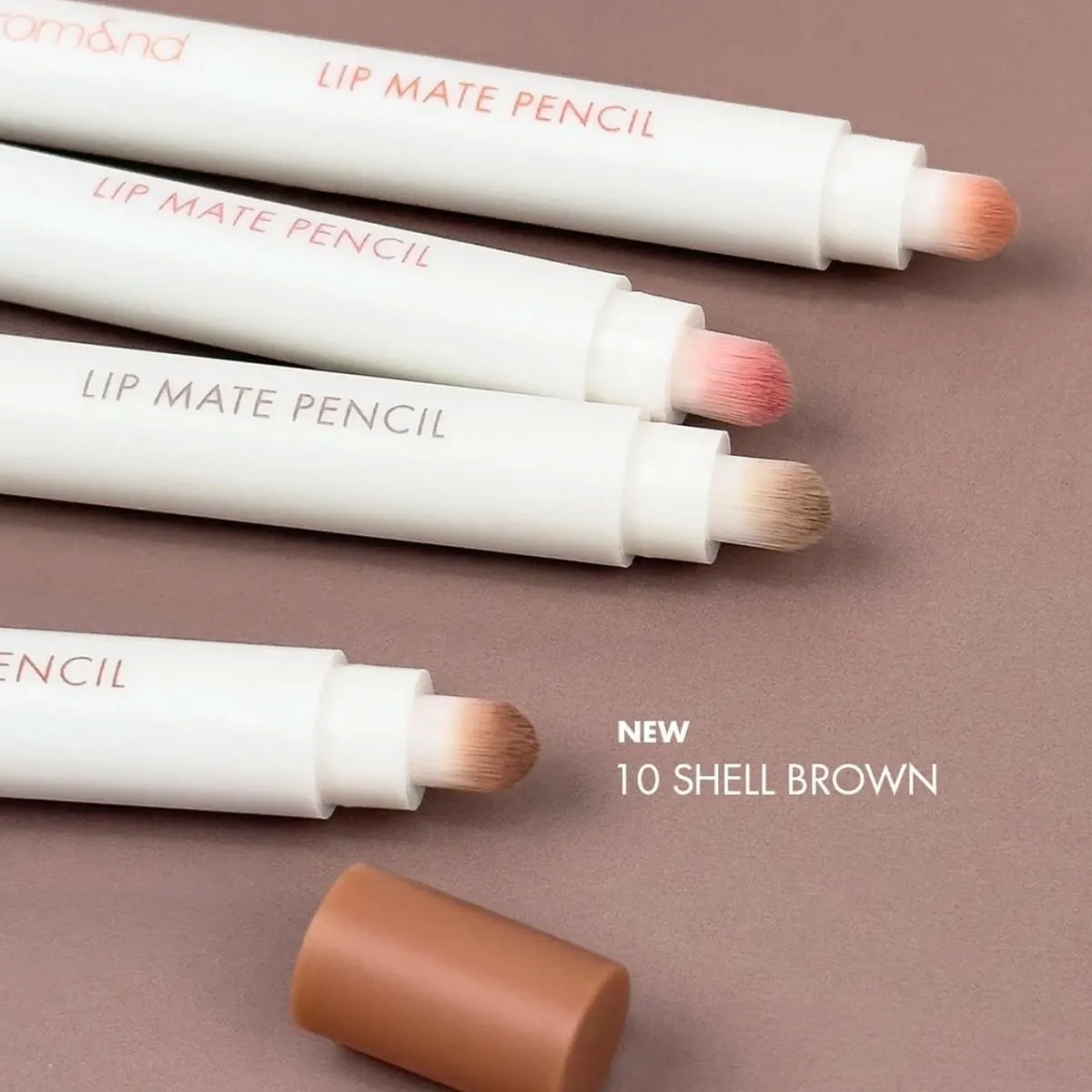 Rom & nd LIP MATE PENCIL, textura fosca de veludo, núcleo de lápis suave, cor de longa duração, sofisticação fosca, K-Beauty, maquiagem coreana