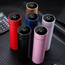 Intelligent Temperature Thermos Bottle Sports Water Cup Car Insulated Cup Keeps Cold and Heat Thermal Mug Vacuum Flasks 500ml