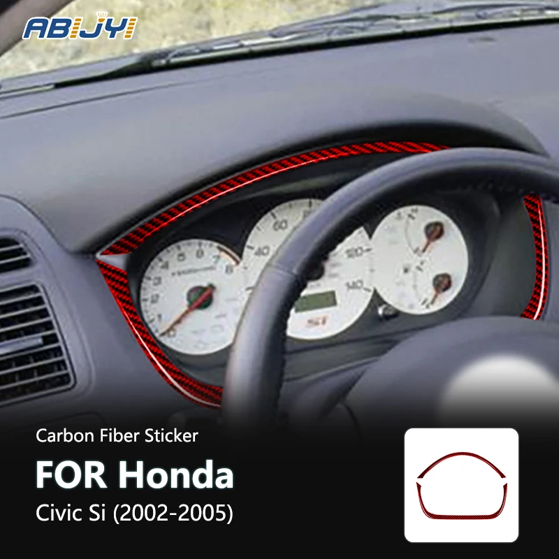 

For Honda Civic Si 2002 2003 2004 2005 Carbon Fiber Interior Car Dashboard Bezel Decoration Sticker Decal